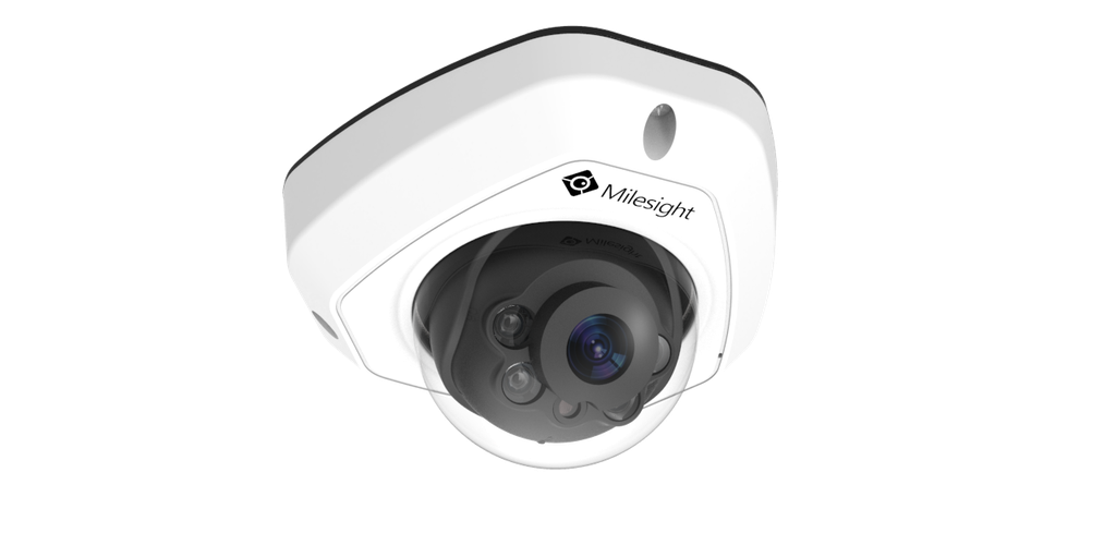 MILESIGHT - Caméra Vandal-proof Mini Dome, Résolution 2MP - Capteur 2MP, PoE, H.265